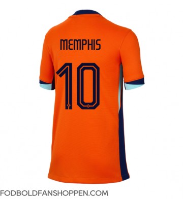 Holland Memphis Depay #10 Hjemmebanetrøje Dame EM 2024 Kortærmet